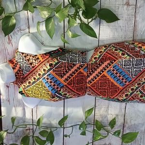 Multicolor Geometric Print Mini Dress size medium